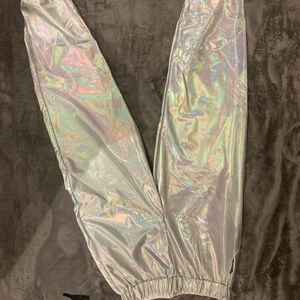 metallic pants